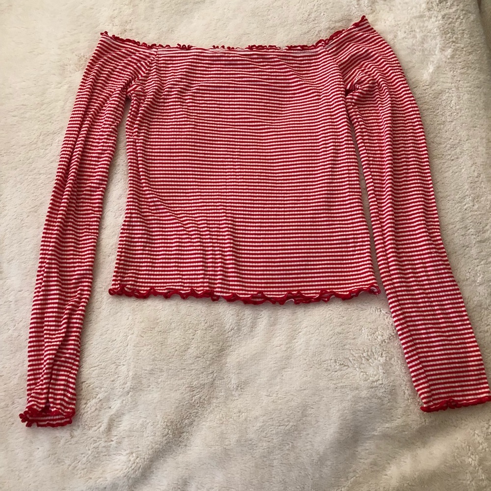 long sleeve off the shoulder top